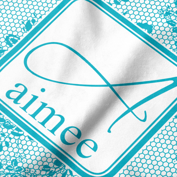 Lace Hooded Baby Towel- Detail Close Up