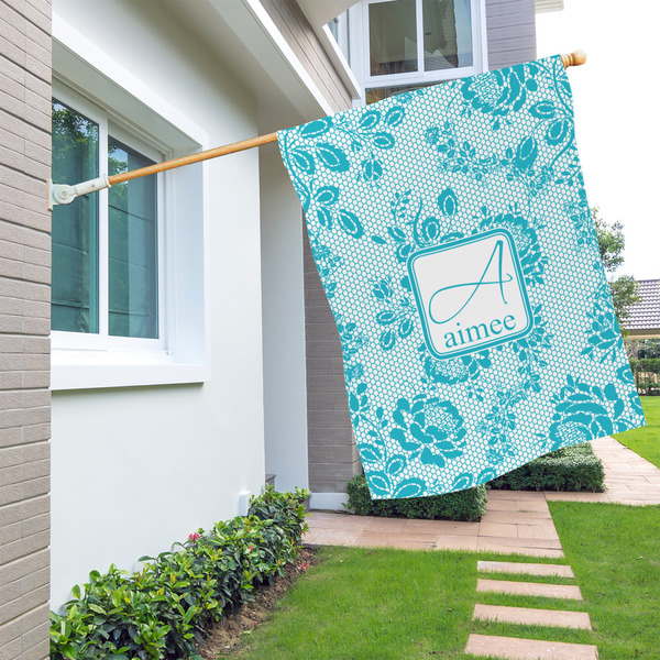 Lace House Flags - Single Sided - LIFESTYLE