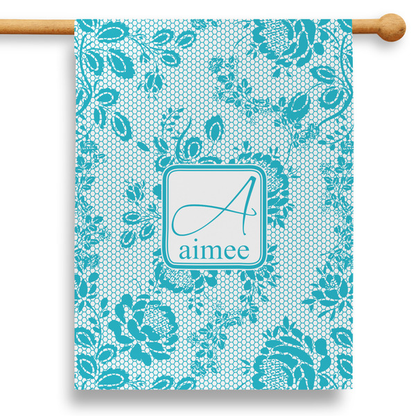 Custom Lace 28" House Flag - Double Sided (Personalized)