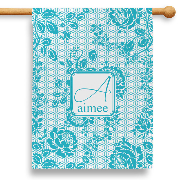 Custom Lace 28" House Flag - Single Sided (Personalized)
