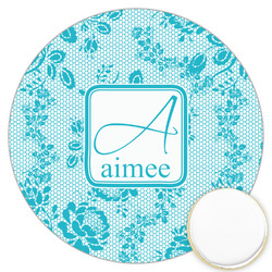 Lace Printed Cookie Topper - 3.25" (Personalized)