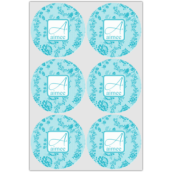 Lace Icing Circle - Large - Set of 6