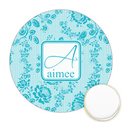 Lace Printed Cookie Topper - Round (Personalized)