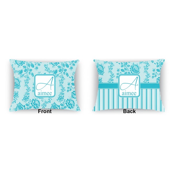 Lace  Indoor Rectangular Burlap Pillow (Front and Back)