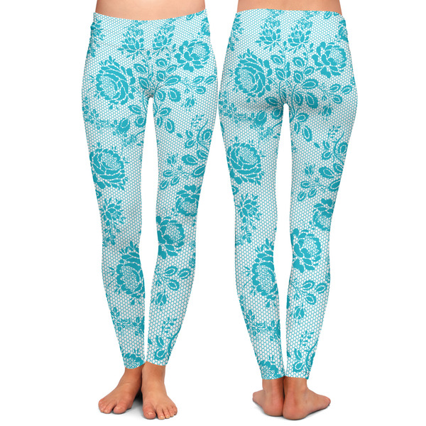 Lace Ladies Leggings - Front and Back