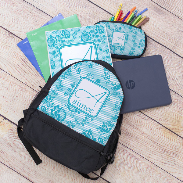 Lace Large Backpack - Black - With Stuff