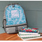Lace Large Backpack - Gray - On Desk