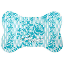 Lace Bone Shaped Dog Food Mat (Personalized)
