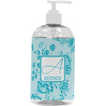 Lace Plastic Soap / Lotion Dispenser (16 oz - Large - White) (Personalized)
