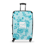 Lace Suitcase - 28" Large - Checked w/ Name and Initial