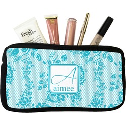 Lace Makeup / Cosmetic Bag - Small (Personalized)