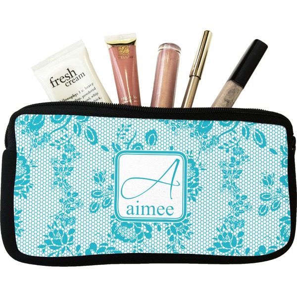 Custom Lace Makeup / Cosmetic Bag (Personalized)