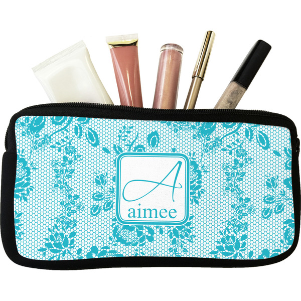 Custom Lace Makeup / Cosmetic Bag (Personalized)