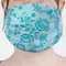 Lace Mask - Pleated (new) Front View on Girl