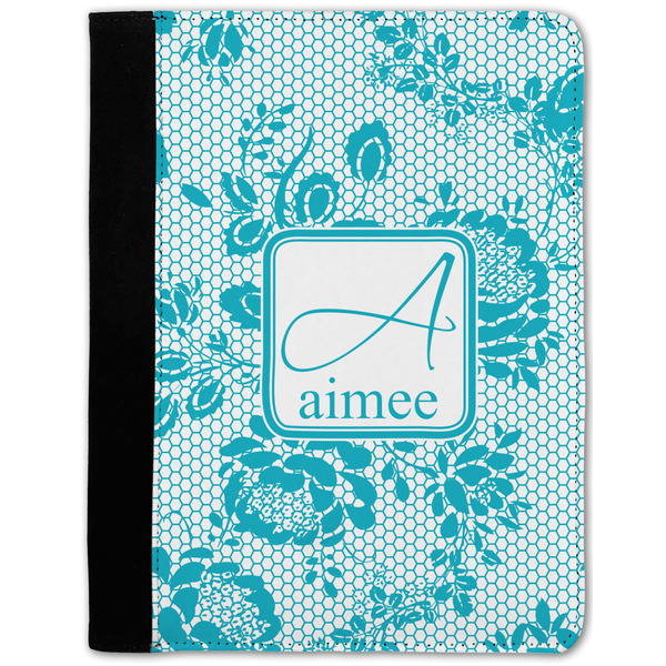 Custom Lace Notebook Padfolio - Medium w/ Name and Initial
