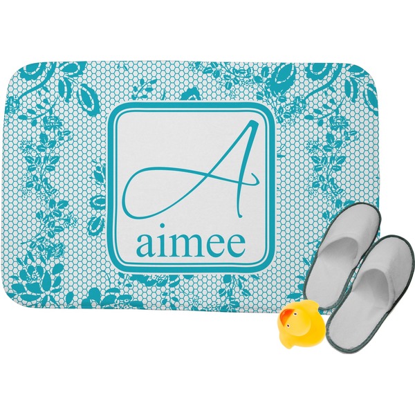 Custom Lace Memory Foam Bath Mat - 34"x21" (Personalized)