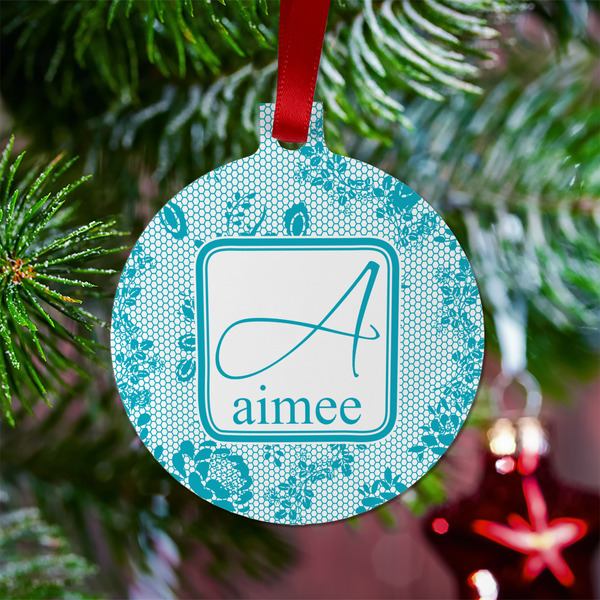 Lace Metal Ball Ornament - Lifestyle