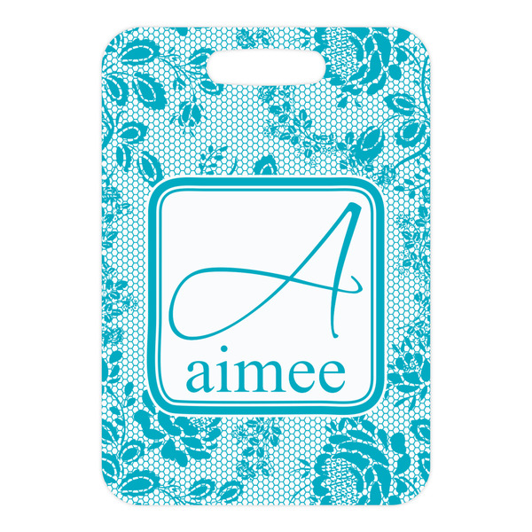 Lace Metal Luggage Tag - Front Without Strap