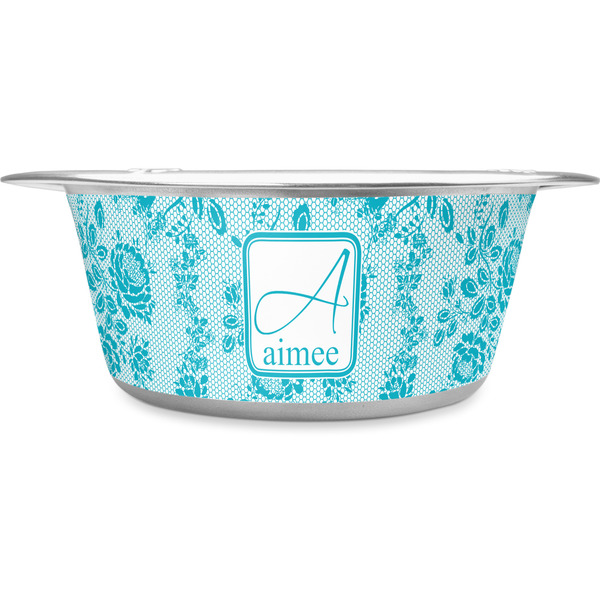Custom Lace Stainless Steel Dog Bowl (Personalized)