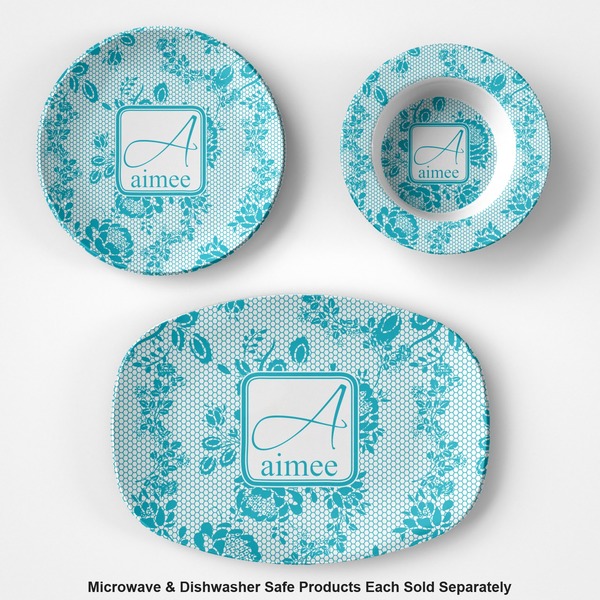 Lace Microwave & Dishwasher Safe CP Plastic Dishware - Group