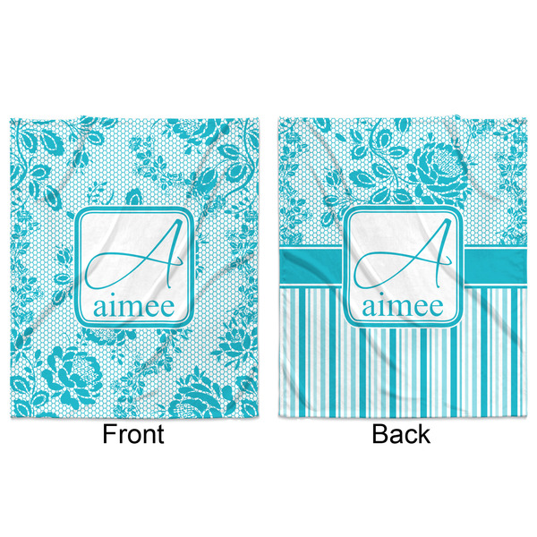 Lace Minky Blanket - 50"x60" - Double Sided - Front & Back