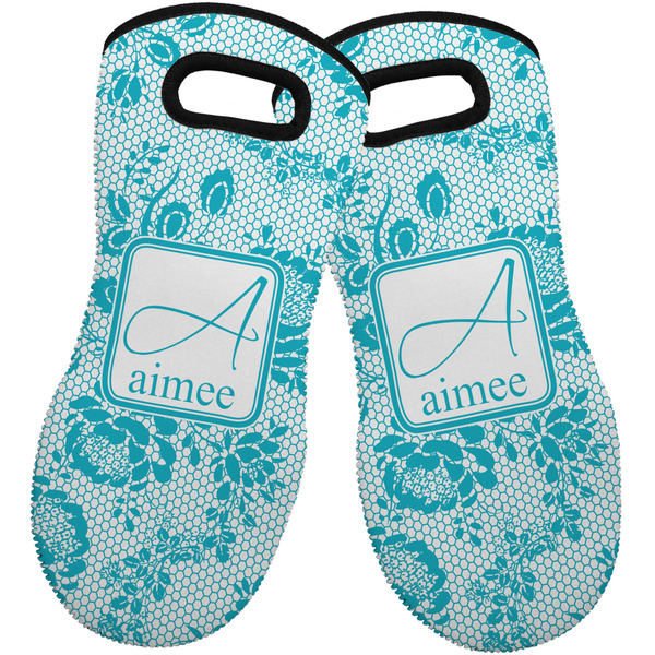 Lace Neoprene Oven Mitt -Set of 2 - Front
