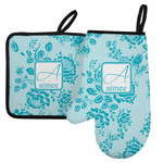 Lace Left Oven Mitt & Pot Holder Set w/ Name and Initial