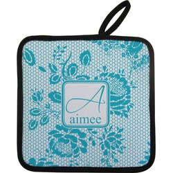 Lace Pot Holder w/ Name and Initial