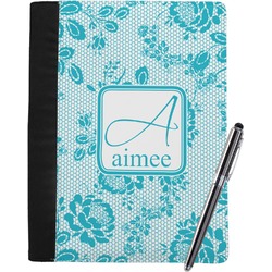 Lace Notebook Padfolio - Large w/ Name and Initial
