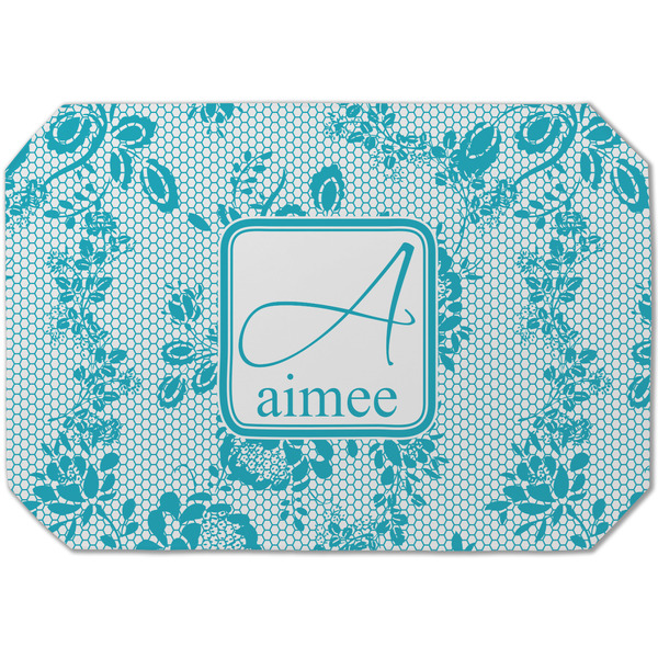 Custom Lace Dining Table Mat - Octagon (Single-Sided) w/ Name and Initial