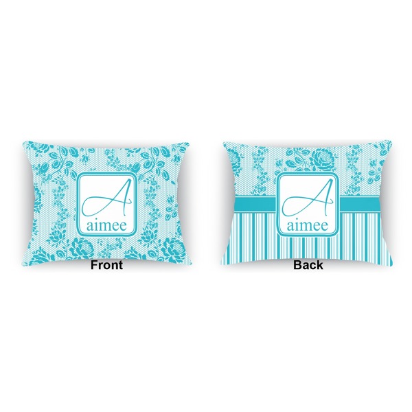 Lace  Outdoor Rectangular Throw Pillow (Front and Back)
