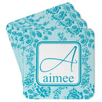 Lace Paper Coasters w/ Name and Initial