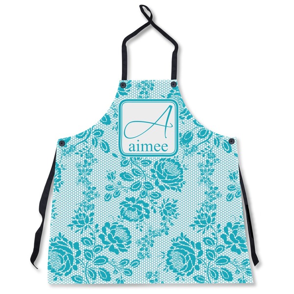 Custom Lace Apron Without Pockets w/ Name and Initial