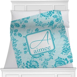 Lace Minky Blanket - Twin / Full - 80"x60" - Double Sided (Personalized)