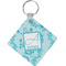 Lace Diamond Plastic Keychain w/ Name and Initial