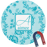 Lace Round Fridge Magnet (Personalized)