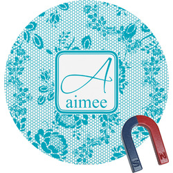 Lace Round Fridge Magnet (Personalized)