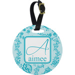 Lace Plastic Luggage Tag - Round (Personalized)