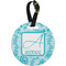 Lace Personalized Round Luggage Tag
