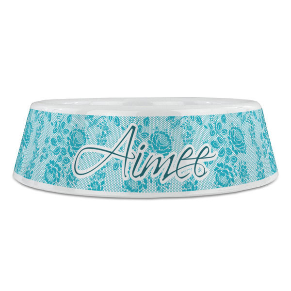 Lace Plastic Pet Bowls - Large - FRONT