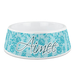 Lace Plastic Dog Bowl (Personalized)