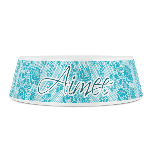 Lace Plastic Pet Bowls - Small - FRONT