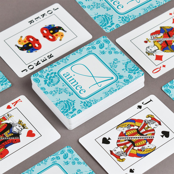 Lace Playing Cards - Front & Back View