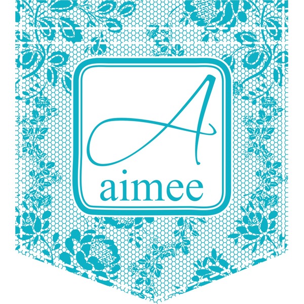 Custom Lace Iron On Faux Pocket (Personalized)