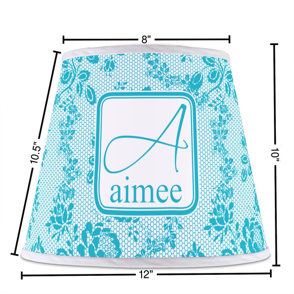 Lace Poly Film Empire Lampshade - Dimensions