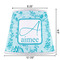 Lace Poly Film Empire Lampshade - Dimensions