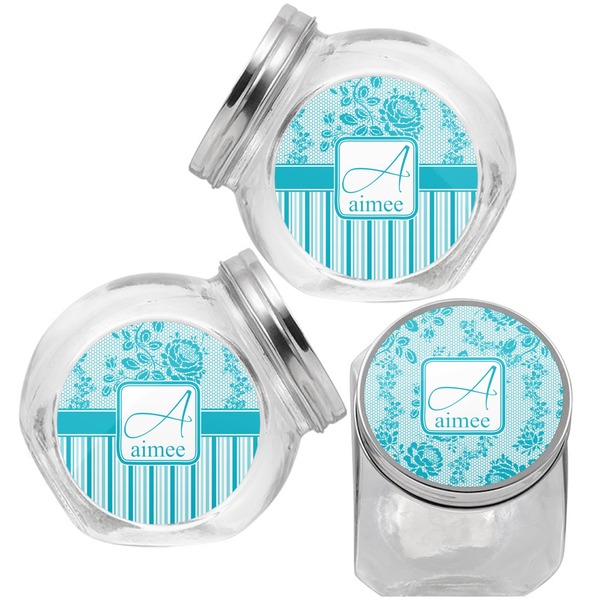 Lace Puppy Treat Jar - Top Left Right