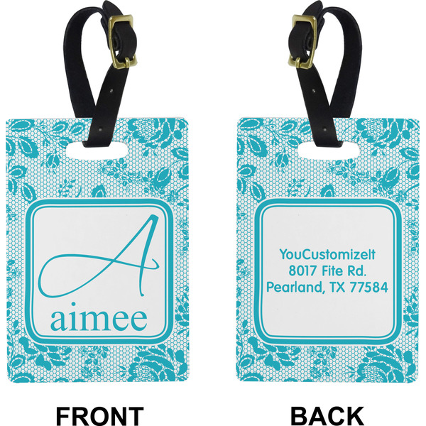 Lace Rectangle Luggage Tag (Front + Back)