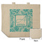 Lace Reusable Cotton Grocery Bag - Front & Back View