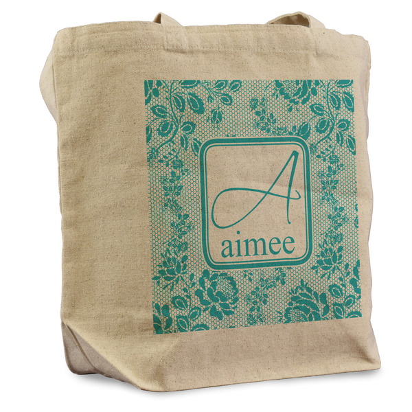 Custom Lace Reusable Cotton Grocery Bag (Personalized)